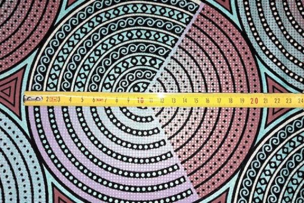 MINT METALLIC CIRCLES Osikani Stoff